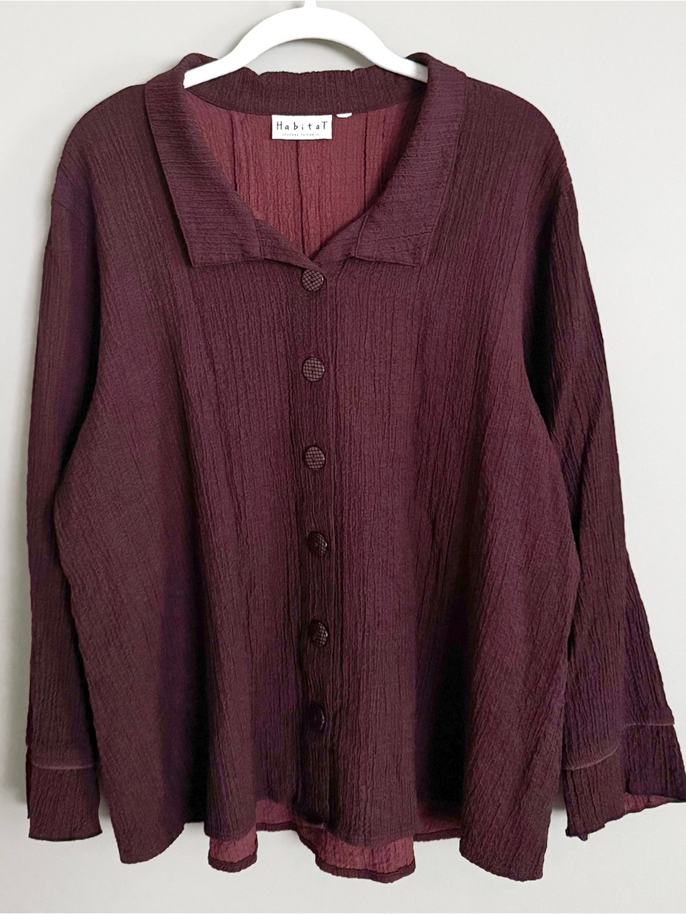 Habitat Crinkle Blouse Women’s Size Large